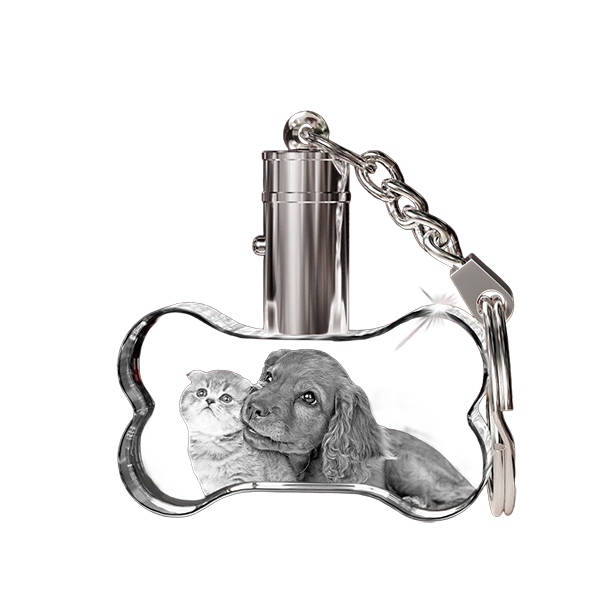 3D Crystal Keychain - Bone - Image 4